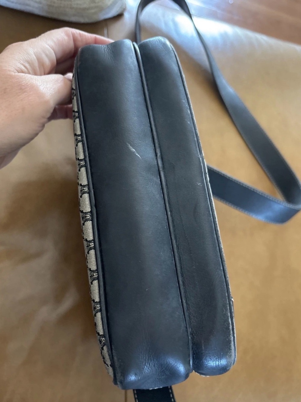 Vintage Celine Triomphe Patterned Canvas And BlueLeather Crossbody/shoulder bag - Picture 4 of 16